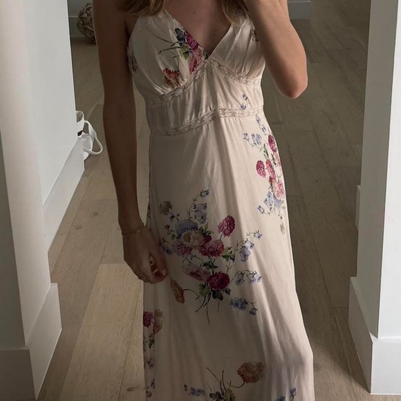 LoveShackFancy Sabina Silk Dress 00 - Picture 3 of 4